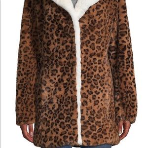 Derek Lam Crosby 10 -Leopard Print Faux fur coat